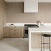 Bedrosians Tile & Stone - Sahara 1" x 12" Matte Porcelain Mosaic Tile - Taupe Room Scene