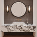 Bedrosians Tile & Stone - Sahara 1" x 12" Matte Porcelain Mosaic Tile - Dark Installed