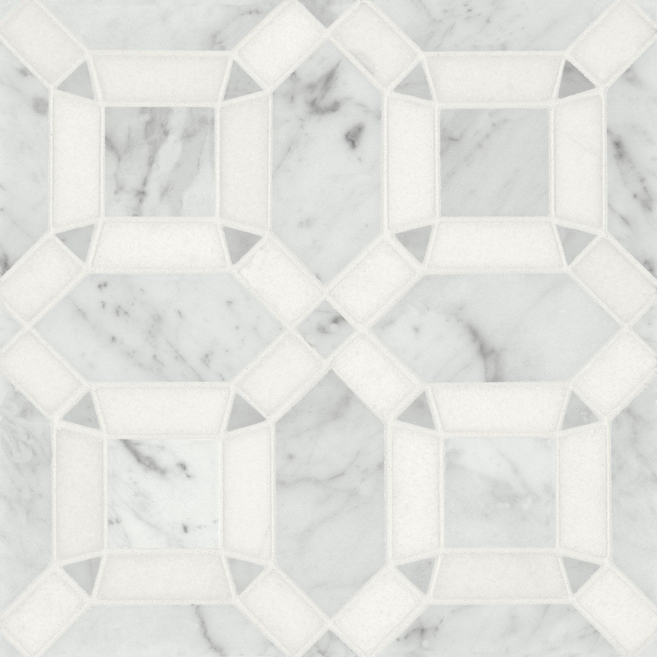 Bedrosians - Matisse Mosaic 1 Marble Blend - White Carrara & Thassos