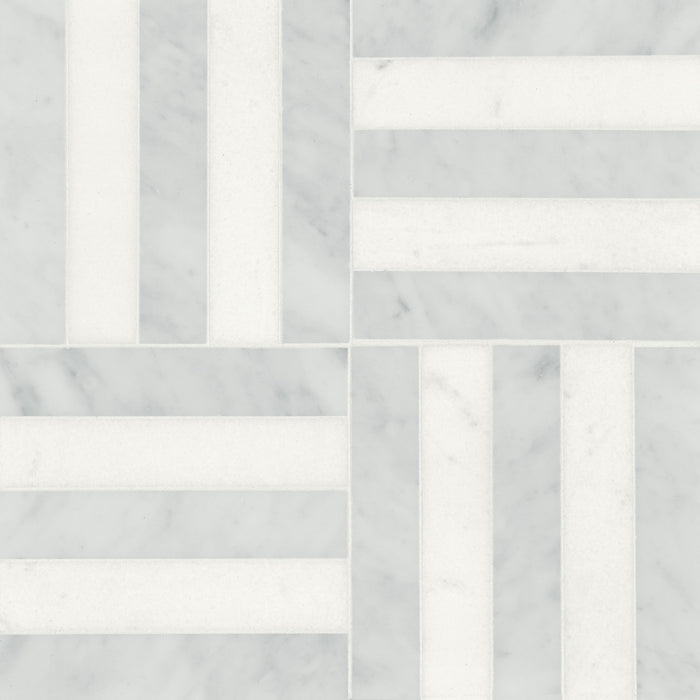 Copy of Bedrosians - Matisse Mosaic 2 Marble Blend - White Carrara & Thassos