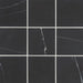 Bedrosians - Monet 4" x 4" Honed Marble Decorative Tile - Nero Marquina