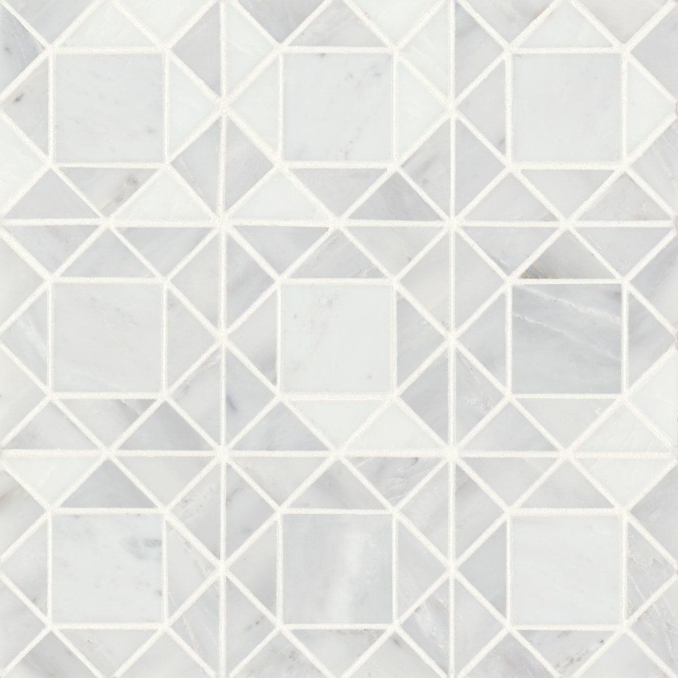 Bedrosians - Monet Honed Marble Mosaic 2 Tile - Oriental White