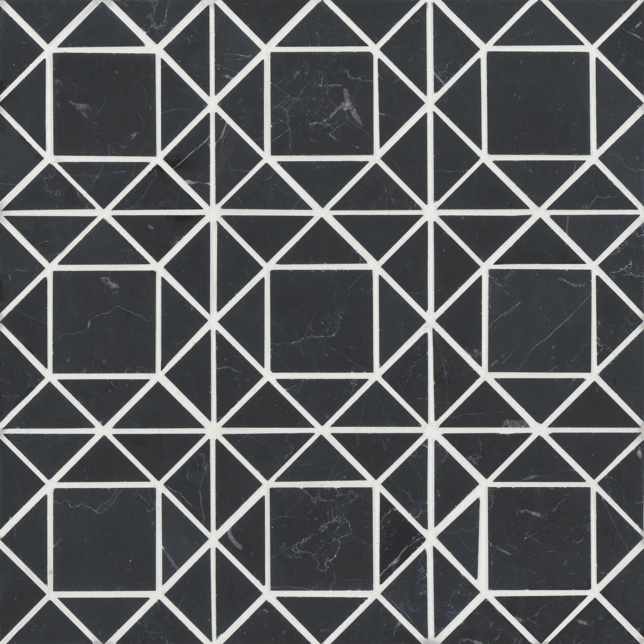 Bedrosians - Monet Honed Marble Mosaic 2 Tile - Nero Marquina