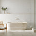 Bedrosians - Monet Honed Marble Mosaic 3 Tile - Oriental White Installed