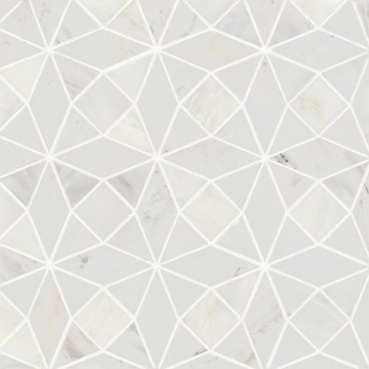 Bedrosians - Monet Honed Marble Mosaic 5 Tile - Oriental White