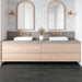 Bedrosians - Monet Honed Marble Mosaic 6 Tile - White Carrara Room scene