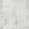 See Bedrosians - Monet Honed Marble Mosaic 6 Tile - White Carrara