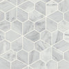 See Bedrosians - Monet Honed Marble Mosaic 9 Tile - White Carrara