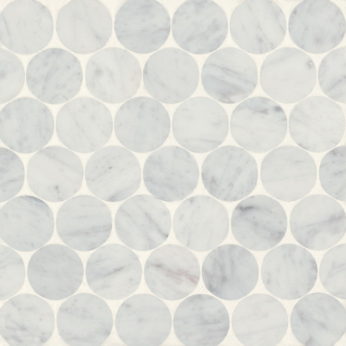 Bedrosians - Monet Honed Marble Mosaic 10 Tile - White Carrara