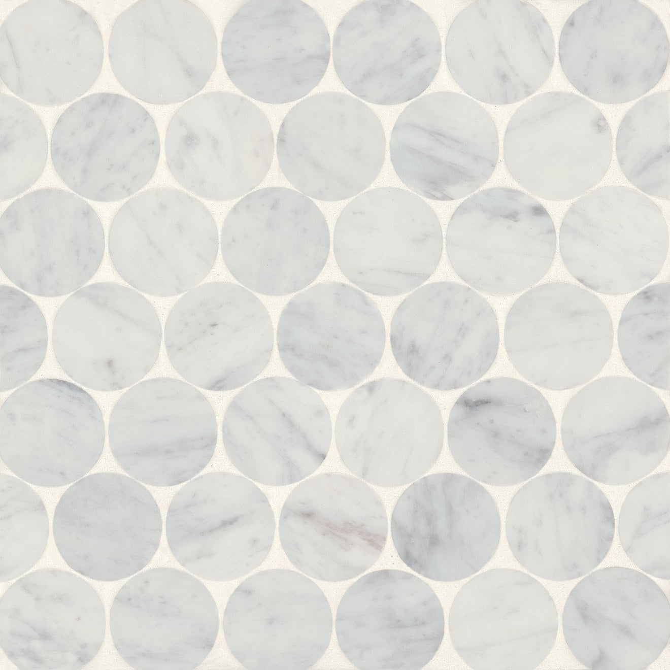 Bedrosians - Monet Honed Marble Mosaic 10 Tile - White Carrara