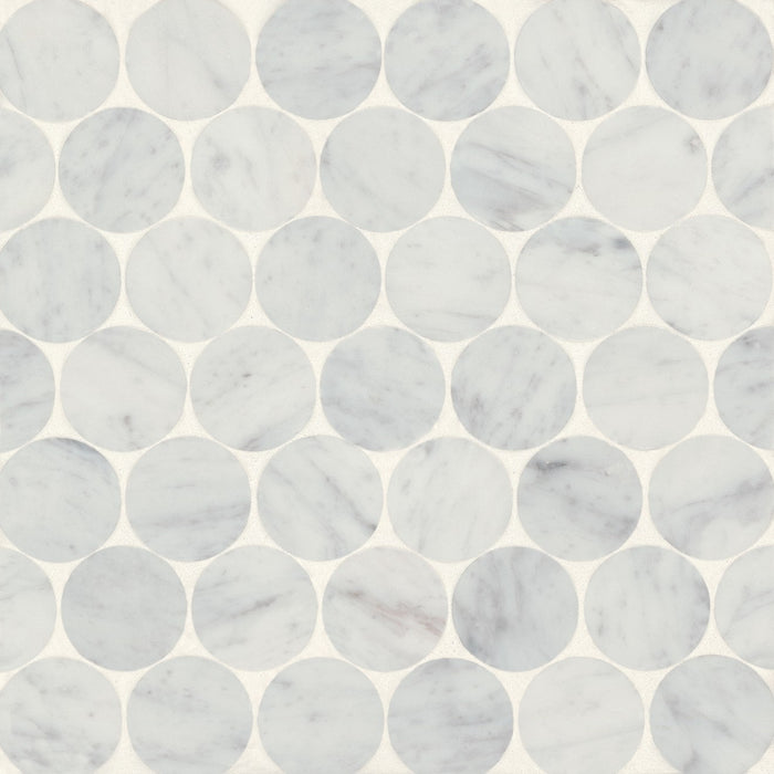 Bedrosians - Monet Honed Marble Mosaic 10 Tile - White Carrara