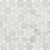 See Bedrosians - Monet Honed Marble Mosaic 10 Tile - White Carrara