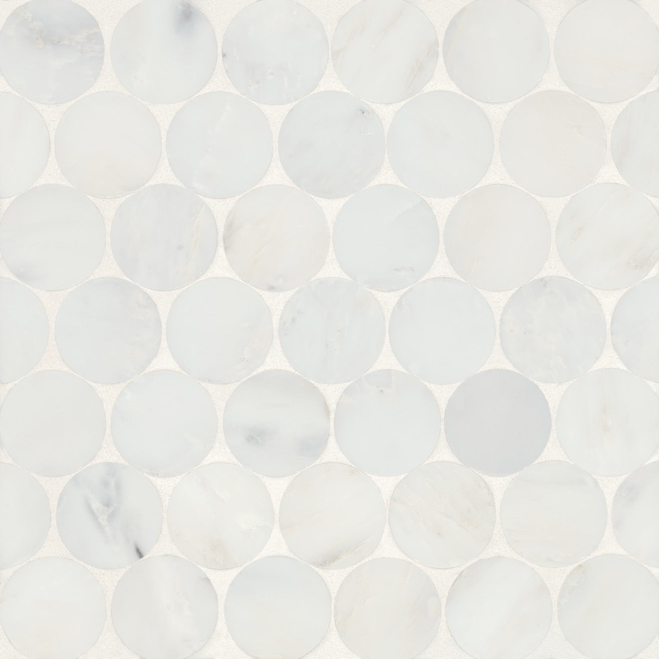 Bedrosians - Monet Honed Marble Mosaic 10 Tile - Oriental White