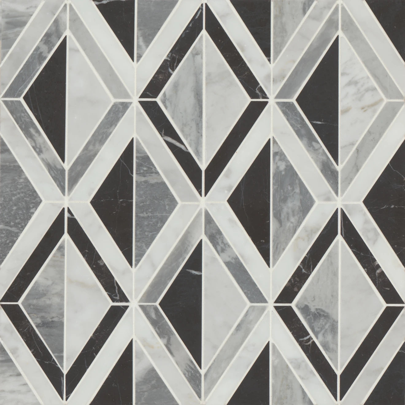 Bedrosians - Modni Arlo Honed Marble Blend Mosaic - Cool Blend