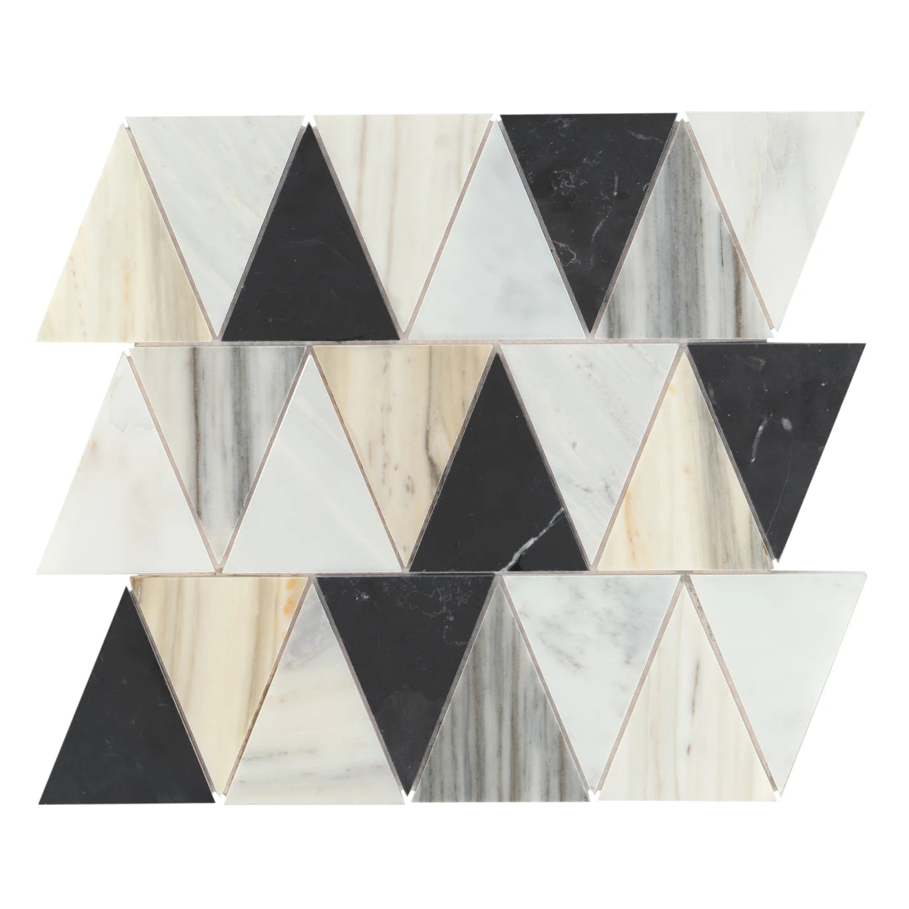 Bedrosians - Modni Beckett Honed Marble Blend Mosaic - Warm Blend