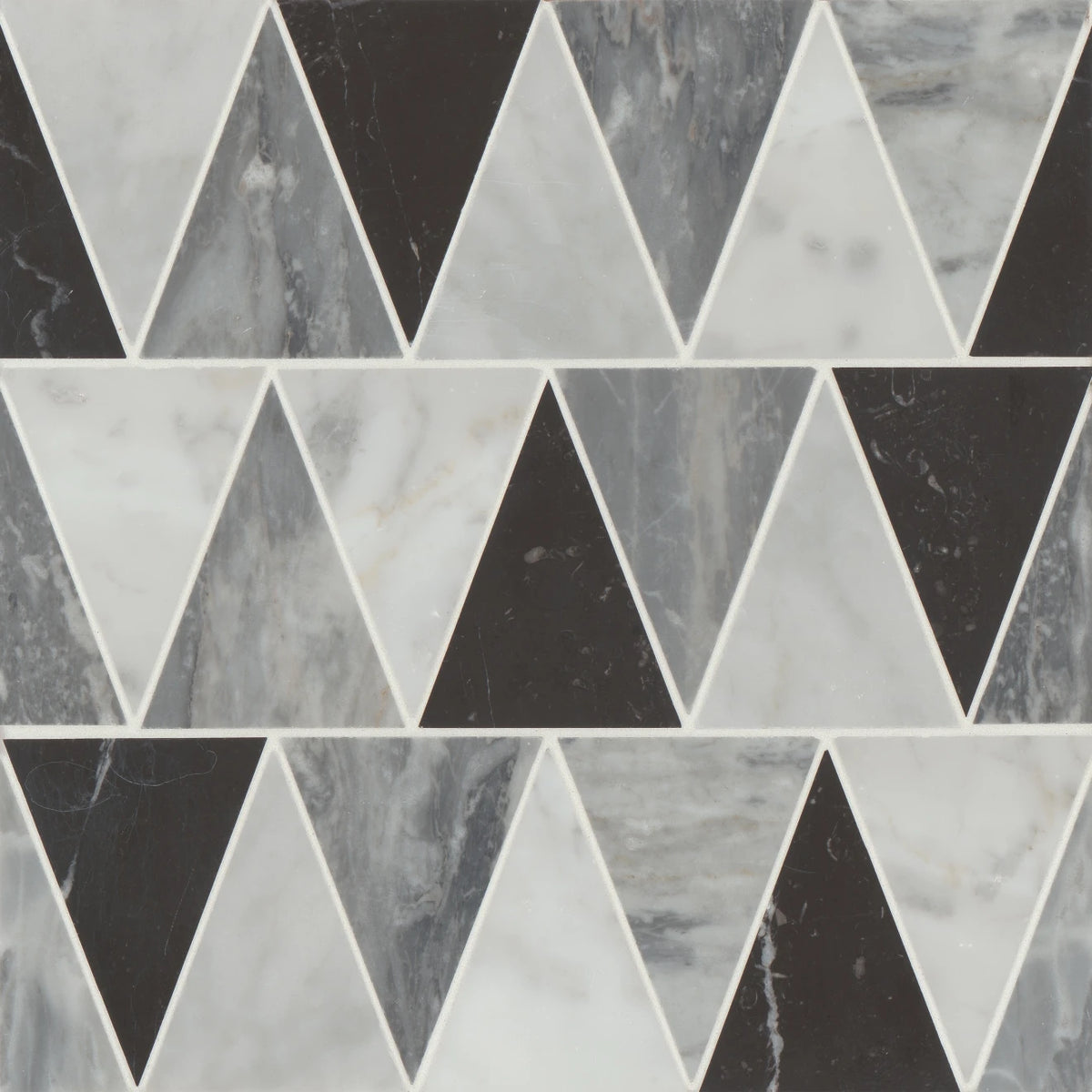 Bedrosians - Modni Beckett Honed Marble Blend Mosaic - Cool Blend