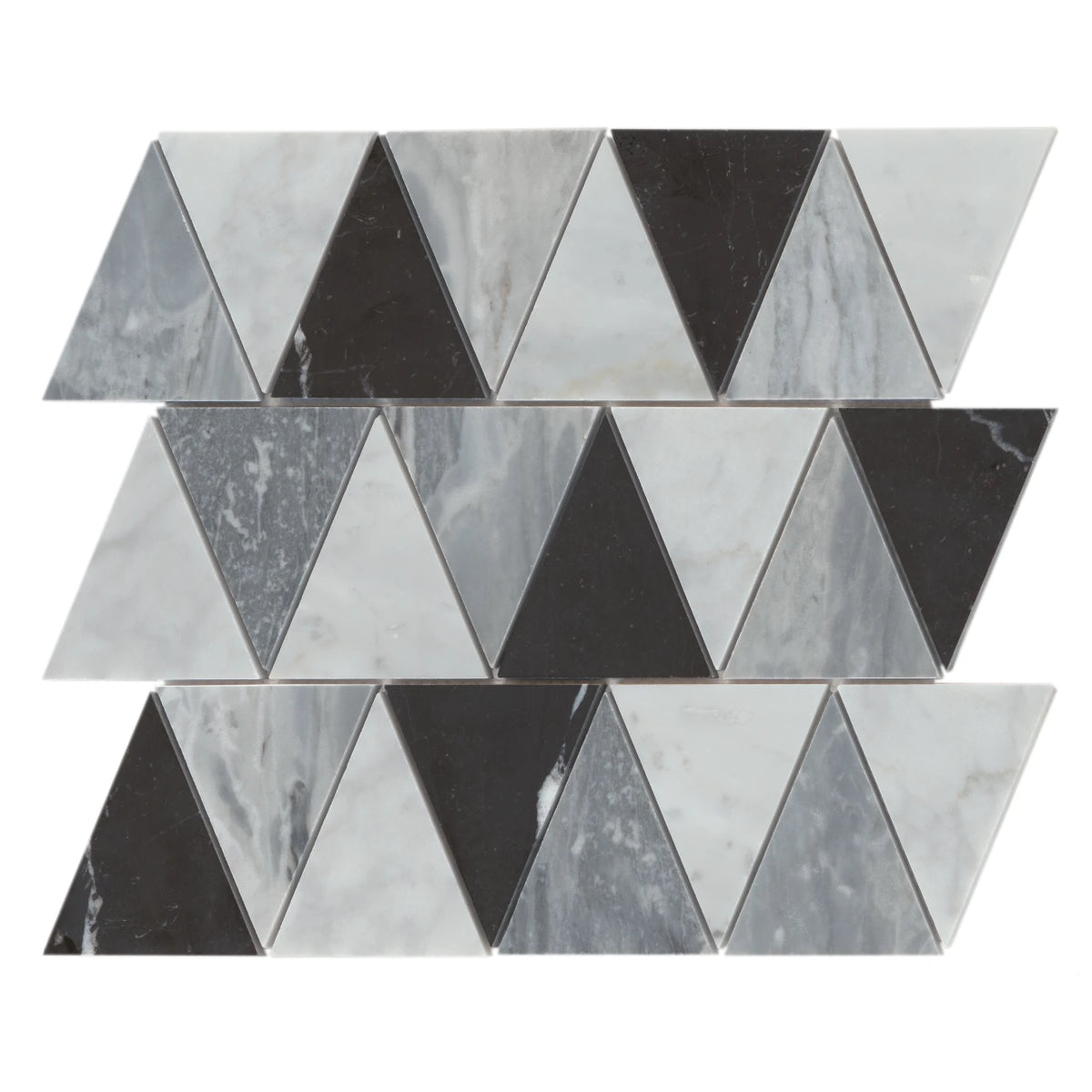 Bedrosians - Modni Beckett Honed Marble Blend Mosaic - Cool Blend