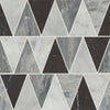 See Bedrosians - Modni Beckett Honed Marble Blend Mosaic - Cool Blend