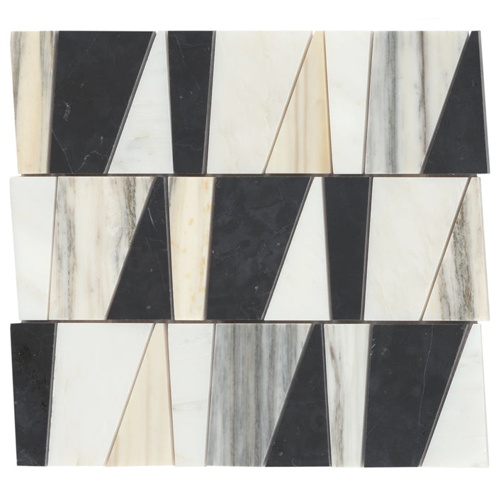 Bedrosians - Modni Zayden Honed Marble Blend Mosaic - Warm Blend