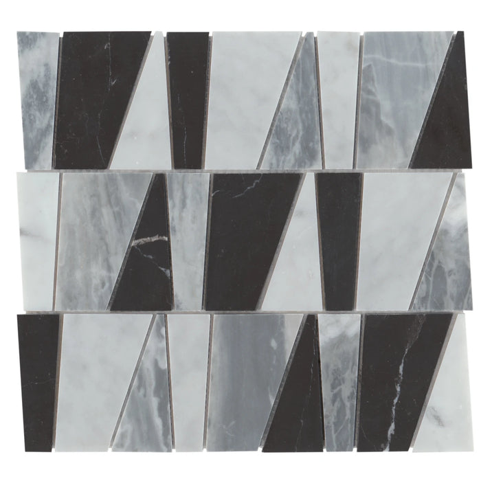 Bedrosians - Modni Zayden Honed Marble Blend Mosaic - Cool Blend