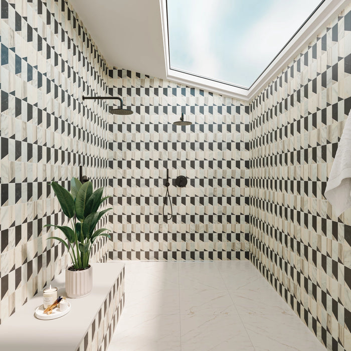 Bedrosians - Magnifica The Thirties - 30" x 30" Glazed Porcelain Tile - Calacatta Oro Honed Room Scene