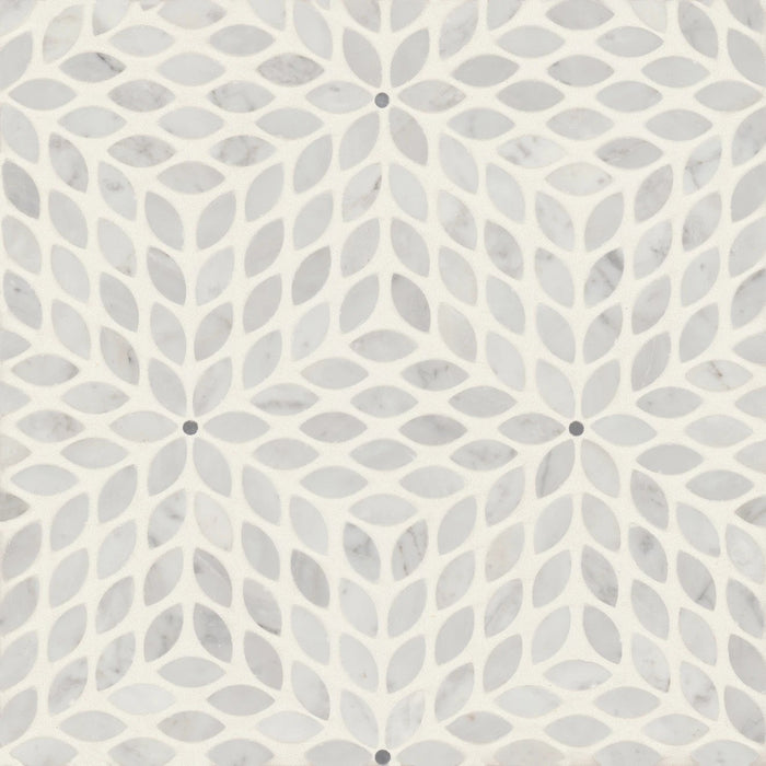 Bedrosians - Celeste Honed Marble Blend Mosaic - White Carrara & Bardiglio
