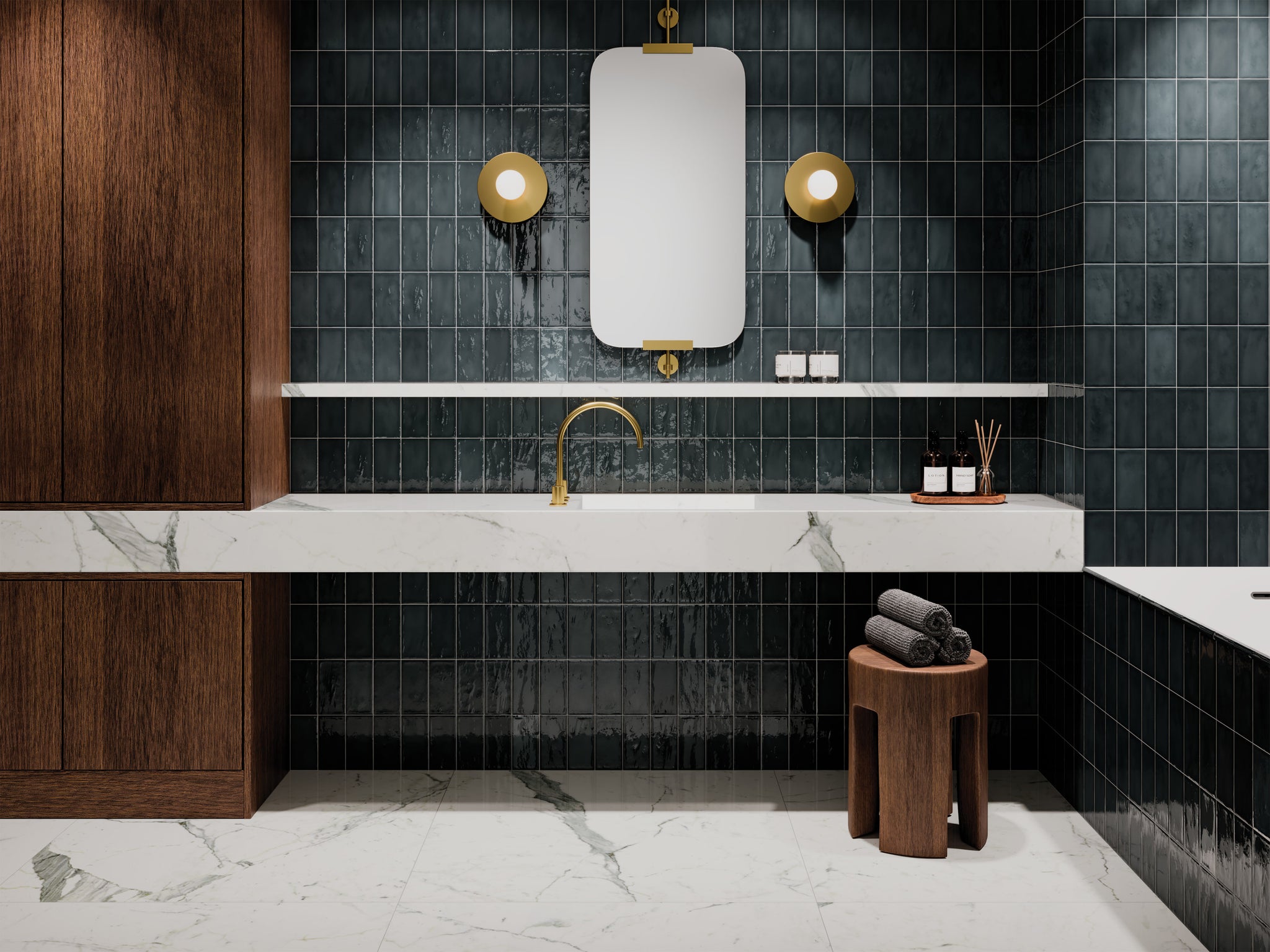 Bedrosians Tile & Stone - Marin 2.5" x 5" Glazed Ceramic Wall Tile - M ...