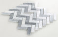 Elysium - Chevron Long Loft 11 in. x 12.5 in. Marble Mosaic