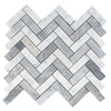 See Elysium - Chevron Long Loft 11 in. x 12.5 in. Marble Mosaic