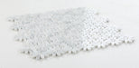 Elysium - Daisy Wild Carrara 12.5 in. x 12.75 in. Glass and Stone Mosaic