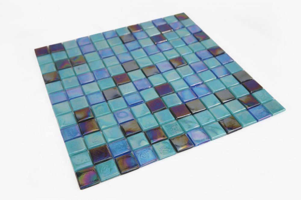 Elysium - Laguna Mermaid Square 11.75 in. x 11.75 in. Stained Glass Tile