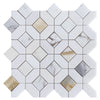 See Elysium - Eclipse Calacatta Gold 12.25 in. x 12.25 in. Marble Mosaic