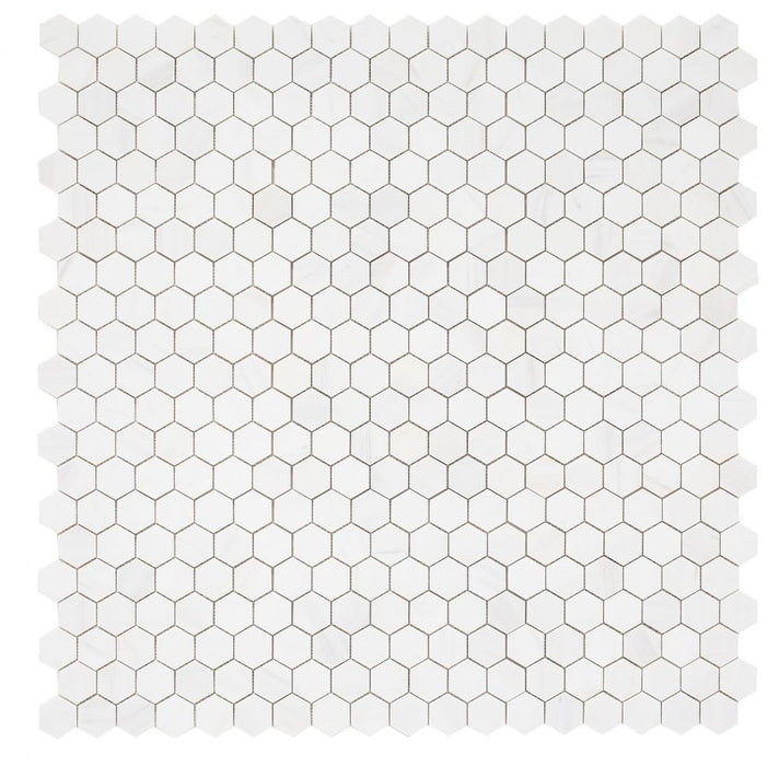 Elysium - Hexagon 2" x 2" Marble Mosaic - Dolomite Honed