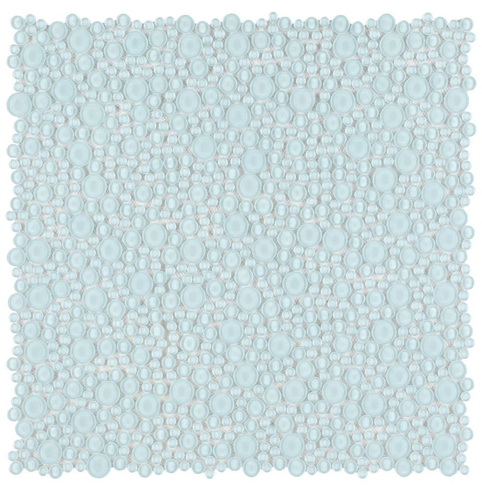 Elysium - Lady 10.75 in. x 10.75 in. Glass Mosaic - Turquoise