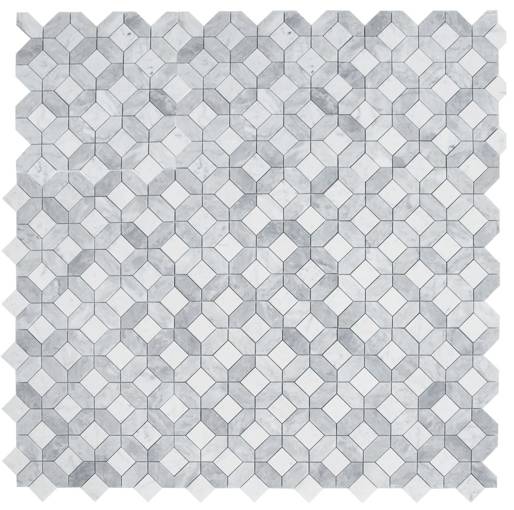 Elysium - Eclipse Dusk 12 in. x 12 in. Marble Mosaic