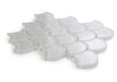 Elysium - Dragon Scale 9.5 in. x 9.75 in. Glass Mosaic - White
