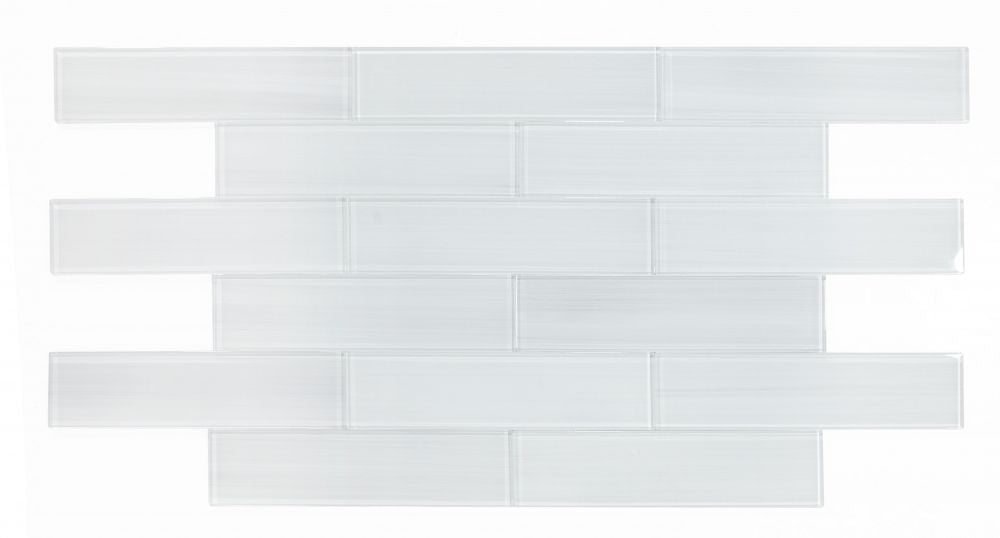 Elysium - Lucy Light 4 in. x 16 in. Glass Mosaic