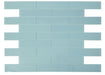 Elysium - Lucy Mint 4 in. x 16 in. Glass Mosaic