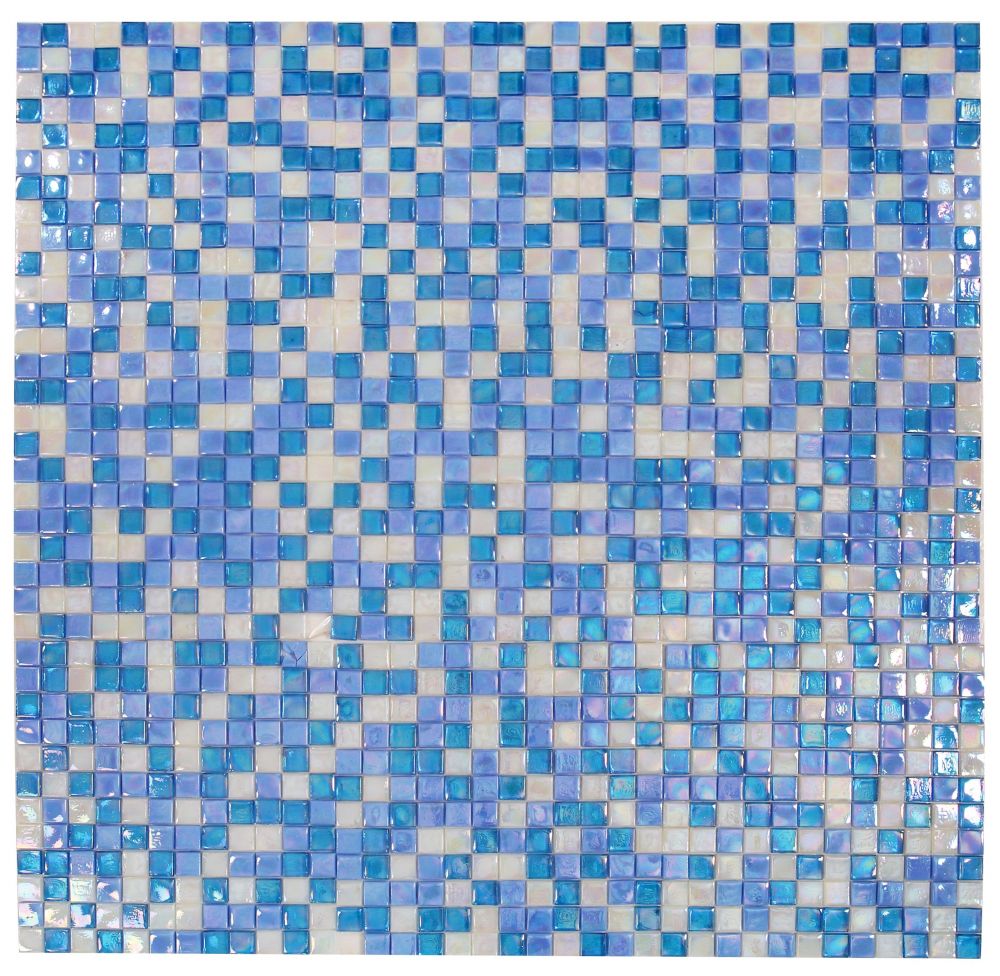 Elysium - Laguna Beach Square 11.75 in. x 11.75 in. Stained Glass Tile