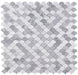 Elysium - Dragon Scale 12 in. x 12 in. Marble Mosaic - Dusk