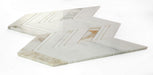 Elysium - Chevron 11.75 in. x 12.25 in. Marble Mosaic - Ravenna Calacatta