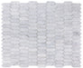 Elysium - Elongated Hex 11.75 in. x 15 in. Marble Mosaic - Carrara Honed