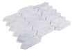 Elysium - Elongated Hex 11.75 in. x 15 in. Marble Mosaic - Carrara Honed