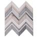 Elysium - Chevron 11.75 in. x 12.25 in. Marble Mosaic - Ravenna Blue