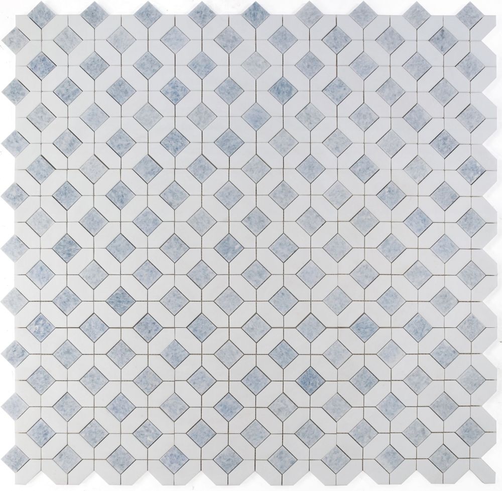 Elysium - Eclipse Crystal Ocean 12 in. x 12 in. Marble Mosaic