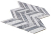 Elysium - Chevron 11.75 in. x 12 in. Marble Mosaic - Shadow Lava