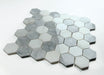 Elysium - Hexagon 2" x 2" Marble Mosaic - City Grey