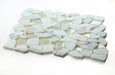 Elysium - Pebble 12" x 12" Glass and Marble Mosaic - Calacatta Gold