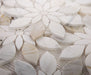 Elysium - Daisy Bloom Calacatta 11.75 in. x 13.25 in. Glass and Stone Mosaic