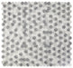 Elysium - Daisy Wild Grey 12.5 in. x 13 in. Glass and Stone Mosaic